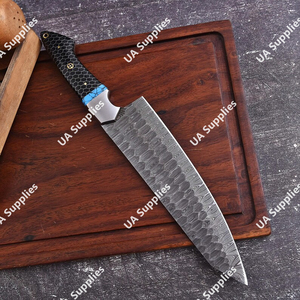 Hot Selling Carbon Steel Chef Knife Black Honeycomb Handle Razor Sharp Full Tang Premium Ambidextrous Modern Best Price Luxury - Product Image 5