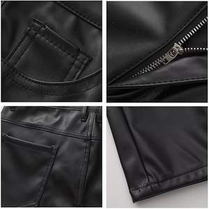 Pantalones de Cuero para Hombre, Pantalones de Cuero Masculinos Más Vendidos, Pantalones de Cuero de Primera Calidad, Color Negro - Product Image 4