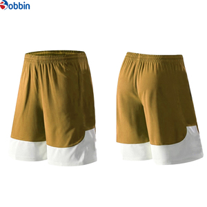 Shorts de basket-ball blancs confortables pour hommes avec taille élastique noire, séchage rapide, style sportif, Bermuda en maille pour la course et la gym - Product Image 2