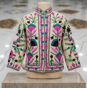 Chaqueta Suzani de Algodón Hecha a Mano para Mujer, Bordado Artesanal Floral, Fabricante Mayorista, Ropa de Boutique - Product Image 1