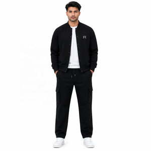 Men's Custom Embroidered Logo Jacket Regular Fit Hoodies Casual Knitted Cotton <b>Tracksuit</b> Front Button Up Collar Sweatshirts B2B - Product Image 1