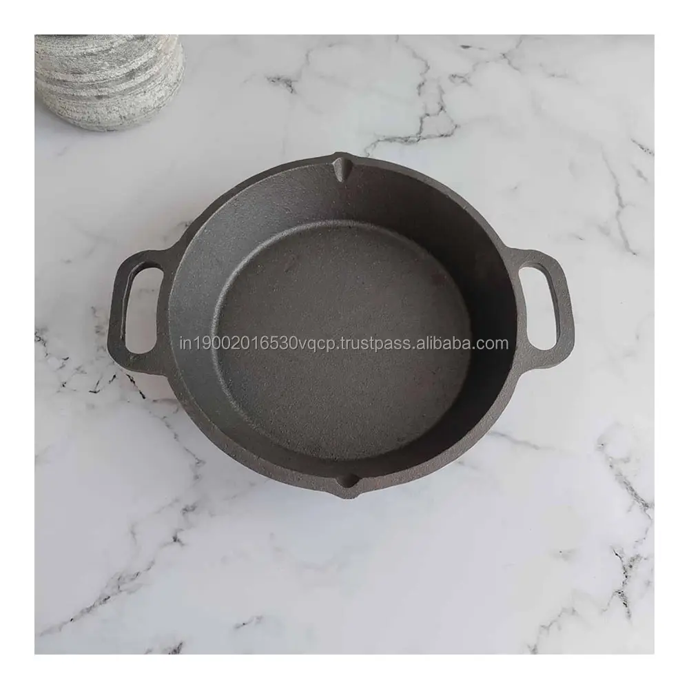 Newest Design Cast Iron Loop-Round Skillet, Pan (Dual Handle) Online in India at Best Price