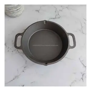 Новейший дизайн, чугунная Петля-круглая сковорода, сковорода (двойная ручка) онлайн в Индии по лучшей цене