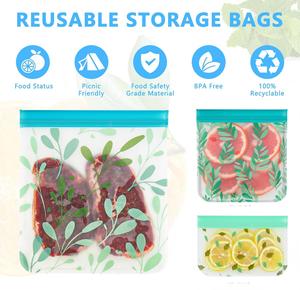 ถุงแช่แข็งอาหารแบบใช้ซ้ำได้ PET PE เกรดอาหาร ปลอดภัยสำหรับเครื่องล้างจาน ป้องกันการรั่วซึม ปรับแต่งได้ สำหรับหมักเนื้อ อาหารกลางวันแบบพกพา ทันสมัย - Product Image 2