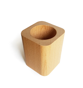 Organisateur élégant en bois poli pour stylos et crayons, idéal comme cadeau et pour le rangement des fournitures scolaires - Product Image 5