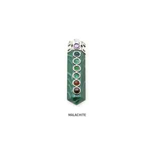 Colgante de malaquita con 7 chakras en forma de lápiz para decoración del hogar, regalo y manualidades, precios al por mayor - Product Image 2