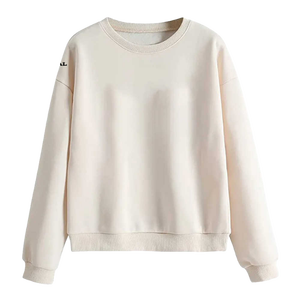 เสื้อสเวตเชิ้ตคอกลมสีครีมแบบยูนิเซ็กซ์ ทรงปกติ สวมใส่สบาย ผลิตจากผ้าฝ้ายถัก เหมาะสำหรับใส่ในฤดูใบไม้ร่วง - Product Image 5