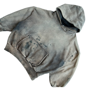 Sudadera con capucha extragrande para hombre, personalizada, de algodón 100% de 500 g/m², con lavado ácido y efecto desgastado en toda la prenda, fabricación al por mayor de lujo. - Product Image 6