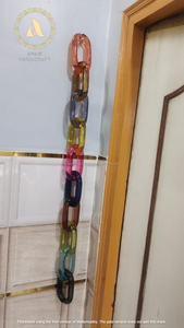 Cadena acrílica moderna personalizada, acentos de pared hechos a mano, resina ornamental moderna, colgante para decoración del hogar, listo para Festival Diwali - Product Image 4