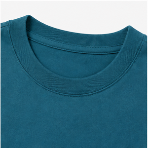 Custom Deep Cyan Performance Cotton <b>Mens</b> Oversized Short Sleeve Crew Neck T-Shirt MTS-OVR-0049 - Product Image 6