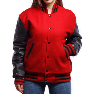 <b>Men's</b> Winter Varsity <b>Jacket</b> Woolen Fabric Eco-Friendly Breathable Windproof Thick High Street Style Patchwork Front OEM Service - Product Image 3