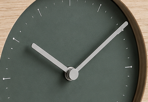 Minimalist Circular Wall <b>Clock</b> With Wooden Frame Silent Quartz Movement Needle Display - Product Image 3