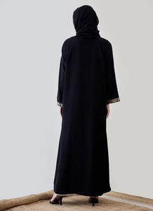 Best Selling Beautiful Dubai Women Abaya Traditional Islamic Muslim Clothing & <b>Accessories</b> <b>Floor</b> Length Long Sleeves Front Open - Product Image 6