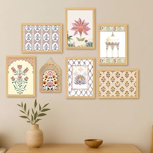 Hand-Painted Acacia Wood Mughal Folk Art Photo <b>Frames</b> Wholesale | Moradabad - Product Image 3