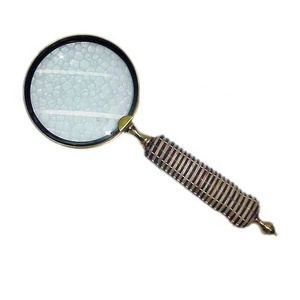 2025 artisanat indien lumière LED dispositif de lecture Vintage oeil verre qualité laiton nouveau Design Antique Bronze loupe métal - Product Image 5