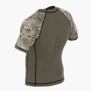 IBEX HILLS Custom Wholesale <b>Men</b> Winter <b>Compression</b> Gym <b>Shirt</b> Seamless Sports Apparel Short Sleeve Heat Transfer Printed T <b>Shirt</b> - Product Image 5