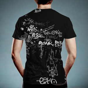 Camiseta Deportiva Ligera Informal con Estampado 3D de Graffiti Hip Hop para Hombre - Product Image 4