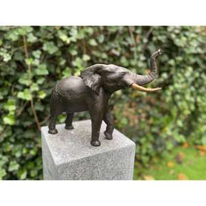 Sculpture d'éléphant en bronze à prix abordable, artisanat fait main, prix de gros, fournitures de jardin, statue d'éléphant antique, petite taille - Product Image 1