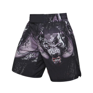 Shorts de sport légers pour hommes - 100% polyester, séchage rapide, protection UV, coupe ajustée, imprimé par sublimation pour arts martiaux mixtes - Product Image 1