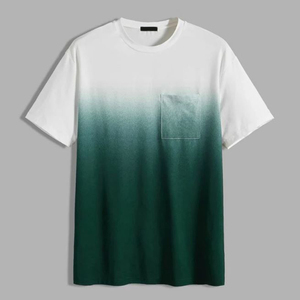Última Novedad al por Mayor: Camiseta Casual de Hombre con Diseño Degradado Tie-Dye, Ajuste Regular, 100% Algodón Tejido, Manga Corta, Personalizada - Product Image 2
