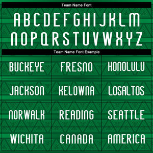 Uniforme de Voleibol con Diseño Único, de Alta Calidad, Transpirable, en Poliéster Verde Kelly y Blanco, con Estampado Digital Geométrico, Nombre del Equipo y Logotipo - Product Image 4