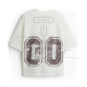 Nueva camiseta de malla holgada para hombre con estampado de letras, ropa masculina, camiseta holgada personalizada, ropa urbana para hombre - Product Image 5