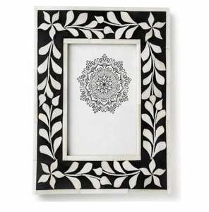 Cadre photo tendance de qualité supérieure en os incrusté, blanc et marron, pour la décoration de la maison et des hôtels - Product Image 2