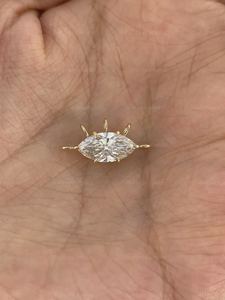 Collier pendentif de luxe en diamant taille marquise 2,00 carats VS1, cultivé en laboratoire, or 14 carats, pour mariages, fiançailles, demande en mariage, cadeau pour elle - Product Image 1