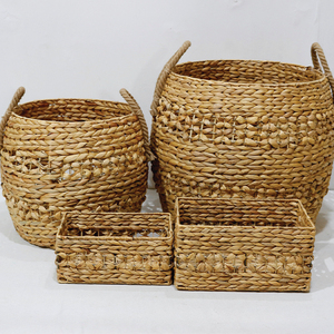 Boho Eco-Friendly Multifunction Storage <b>Baskets</b> for <b>Bathroom</b> Wire in Pantry Cabinet Handwoven Onion Portable Pop up Hamper Bread - Product Image 6
