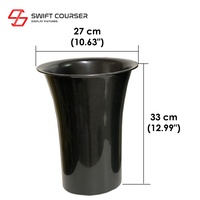 Vases à fleurs au design moderne en forme de trompette, seaux rustiques, style fermier, seau en plastique haut
