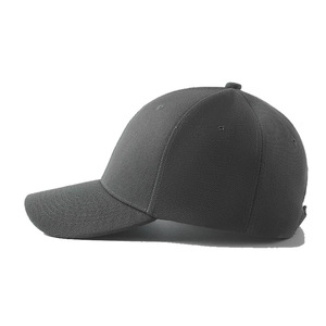 <b>Black</b> 6-Panel <b>Baseball</b> <b>Cap</b> Unisex Adjustable Fitted Solid Color Twill Fabric Casual Style Adult Hat - Product Image 1