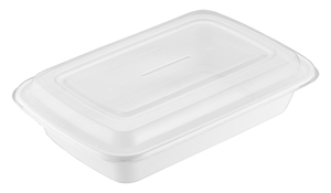 Rectangular <b>Plastic</b> <b>Food</b> <b>Container</b> with Lid Microwave Safe Bpa Free Single Compartment Airtight 32oz Capacity - Product Image 5