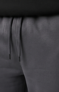 Ensemble de survêtement en molleton thermique personnalisé pour homme, avec logo, grande taille, coton et polyester, pull tendance noir et gris, ensemble en molleton technique pour homme - Product Image 3