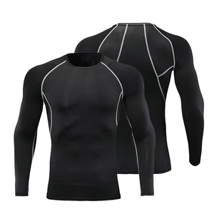 Wholesale Custom Soft Crewneck Long Sleeve <b>Compression</b> <b>Shirt</b> <b>Men</b> Quick Dry Fitness <b>Compression</b> Gym <b>Shirt</b> - Product Image 2