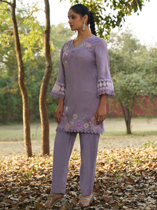 High On Demand Pure Cotton Embroidered <b>Kurta</b> with Matching Trousers <b>for</b> <b>Women</b> Comfortable Available At Best Price - Product Image 6