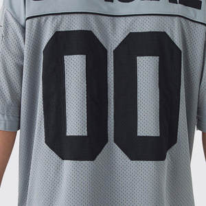 T-shirt en jersey maille ample 100 % polyester imprimé à manches courtes et col en V Urban Edge Open Weave - Product Image 3