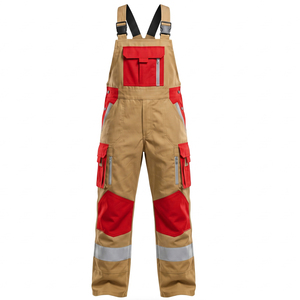 Peto de alta visibilidad con múltiples bolsillos y correas ajustables, impermeable, para trabajo. - Product Image 1