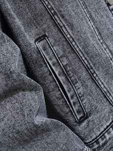 New Arrival High Quality Men's Vintage Style <b>Denim</b> <b>Jackets</b> Stylish Embossed Nylon Fur Decoration Men's <b>Jackets</b> - Product Image 5