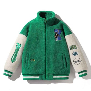 Wholesale OEM New Arrival Latest Custom Wool & Leather Cool Style Fleece Winter Varsity <b>Jackets</b> <b>Baseball</b> Bomber Letterman <b>Jacket</b> - Product Image 5