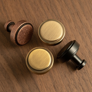 <b>Retro</b> Brushed Brass Ball <b>Cabinet</b> Knobs Vintage Kitchen Drawer Pulls Classic Furniture Door Hardware - Product Image 3