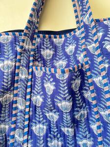 Bolso Tote Bohemio Vintage Acolchado Ligero de Color Liso al por Mayor, de Gran Capacidad, de Algodón, Abierto, para Hombro, para Mujer, para Viajes Diarios - Product Image 5