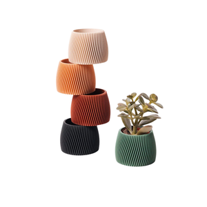 Pot de jardin extérieur du Vietnam pot de fleurs léger en céramique de terre cuite avec le style d'utilisation de plancher de matériel d'argile de fibre - Product Image 5