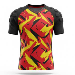 Ropa de Fútbol Profesional, Camiseta de Portero de Manga Corta, Talla Grande, Absorbe la Humedad, Secado Rápido, Cómoda, para Entrenamiento de Equipo - Product Image 1