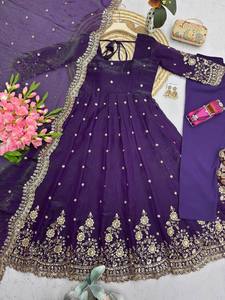 Nuevo y Moderno Traje Anarkali Salwar Kameez Indio-Pakistaní para Mujer - Vestido Étnico de Bollywood al por Mayor para Adultos - Product Image 3