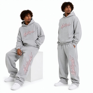 Survêtement personnalisé en gros, qualité supérieure, 100% coton, prix d'usine, molletonné, uni, épais, pour le jogging - Product Image 5