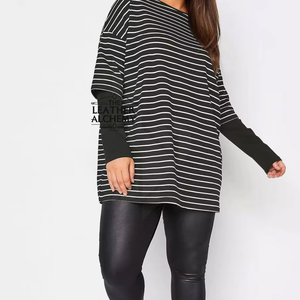 Women's <b>High</b> Quality Full Double Sleeves T Shirt Breathable Cotton Long Sleeve Casual Fashion Daily Wear Modern Clothing <b>Top</b> - Product Image 1