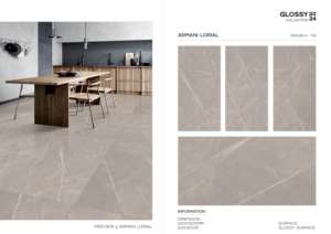 Carrelage en porcelaine brillant effet pierre élégant 600x1200 Grand format Surface polie Mur Sol Intérieur Extérieur Moderne - Product Image 2