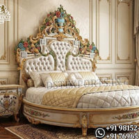 Juego de Dormitorio Moderno Europeo en Negro y Dorado, Cama, Armario, Cómoda, Madera de Teca, Altura Ajustable, Superventas