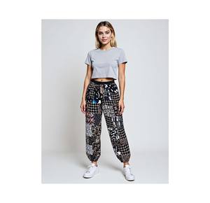 Pantalones Harem Boho con Parches y Bolsillos, Pantalones de Yoga Hippie para Mujer, Pantalones de Salón Bohemios Coloridos, Unisex, Rayón - Product Image 1