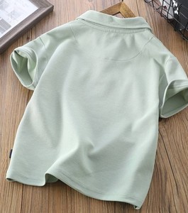 Polo de golf décontracté en tricot pour garçons de 3 à 14 ans, manches courtes, polyester/coton, haute qualité, personnalisable, anti-rétrécissement - Product Image 3